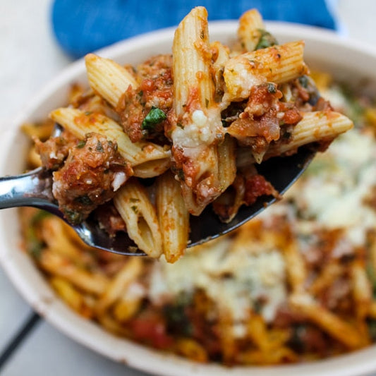 Spicy Sausage and Tomato Fermentelli Pasta